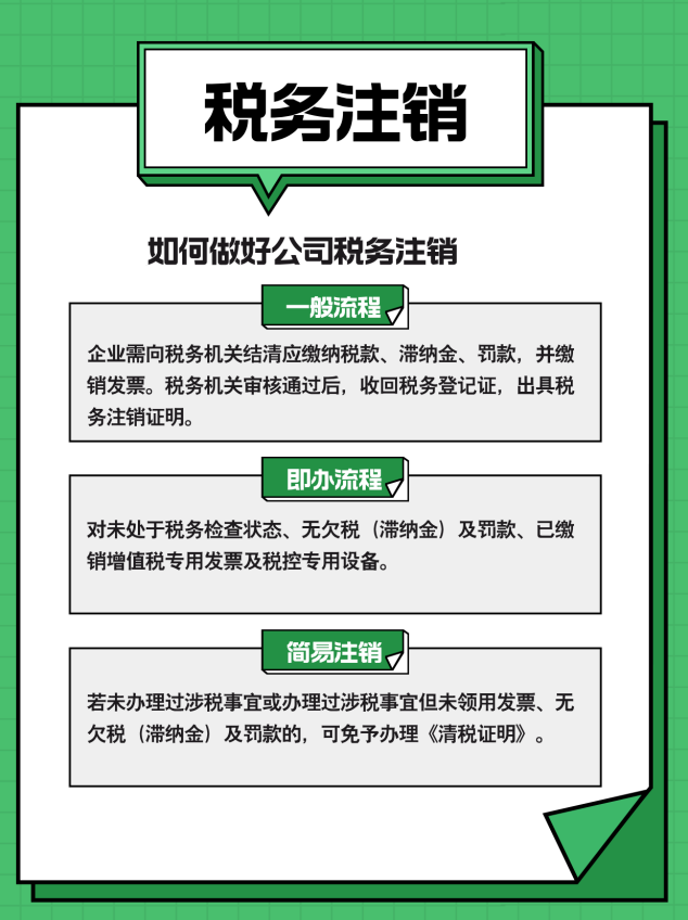 公司税务注销的流程
